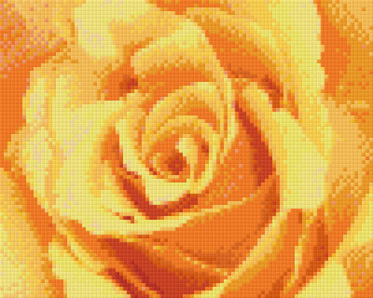Yellow Rose Four [4] Baseplate PixelHobby Mini-mosaic Art Kit